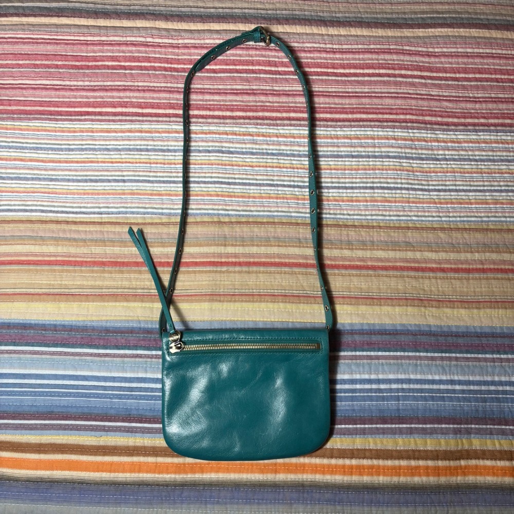 Hobo The Original Fanny Pack Bag Teal Green Leather Wallet Organizer Purse